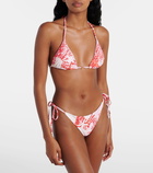 Versace Printed bikini top