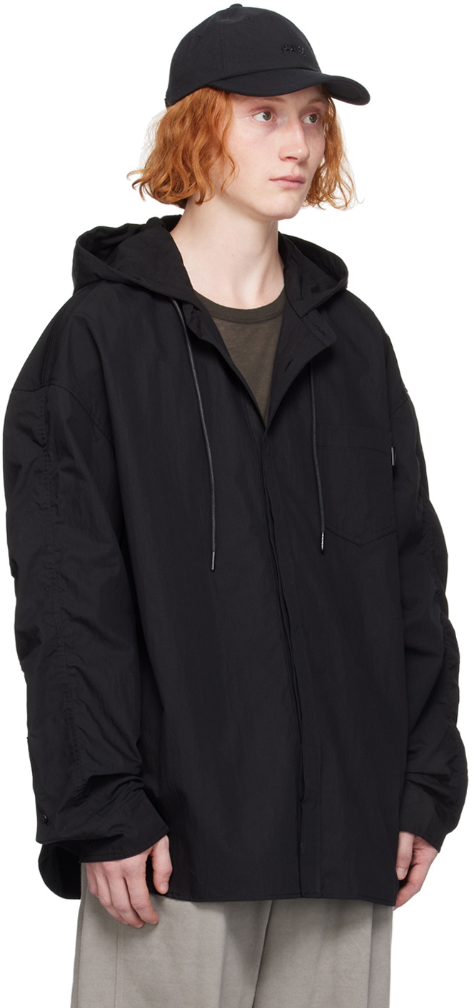 Juun.J Black Cotton & Nylon Jacket