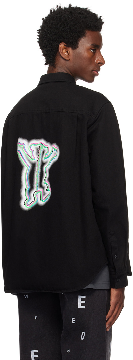 We11done Black Printed Denim Shirt We11done we11done-black-printed-denim-shirt-we11done