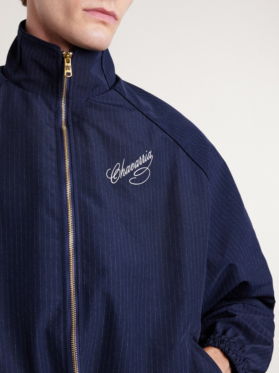 Willy Chavarria - Ruff Rider Logo-Embroidered Shell Track Jacket - Blue