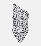 Same Printed one-shoulder swimsuit