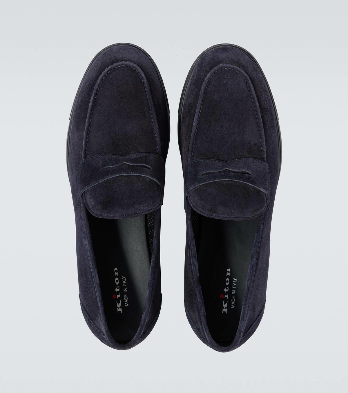 Kiton Suede penny loafers