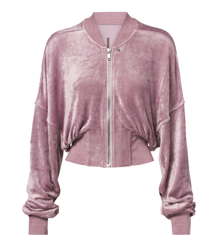Photo: Rick Owens Flight velvet jersey bomber jacket