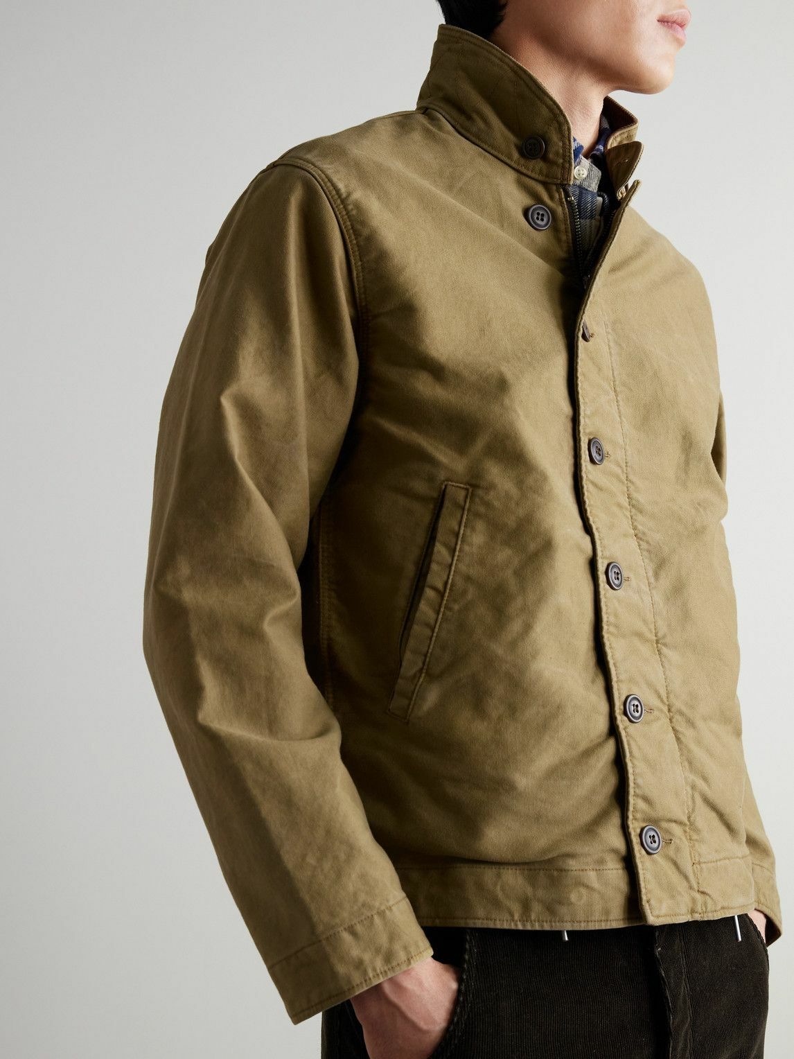 RRL - Bower Corduroy-Trimmed Cotton Jacket - Green