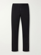 Mr P. - Tapered Cotton-Blend Jersey Drawstring Sweatpants - Black