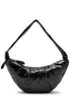 Lemaire Croissant Large Glossed Leather Shoulder Strap - Black - One Size