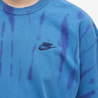 Nike Men's Premium Essentials Tie Dye T-Shirt in Marina Blue