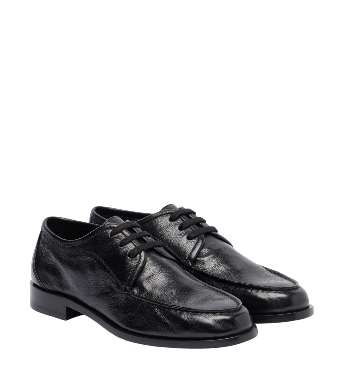 The Row Square leather ballet flats The Row