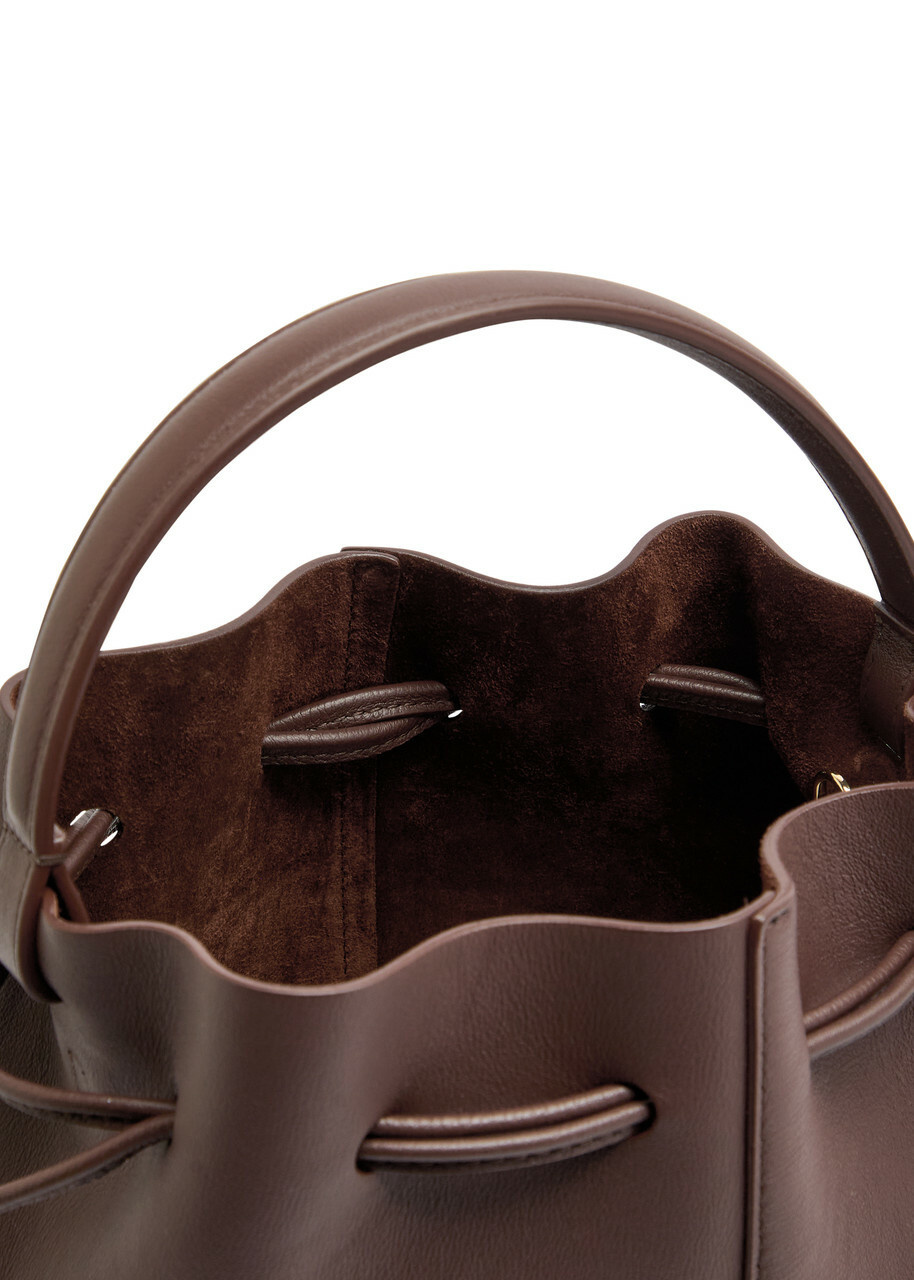 Mansur Gavriel Flores Grained Leather Bucket bag - Chocolate - One Size