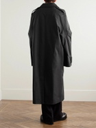 Entire Studios - Wellington Oversized Double-Breasted Cotton-Canvas Trench Coat - Black