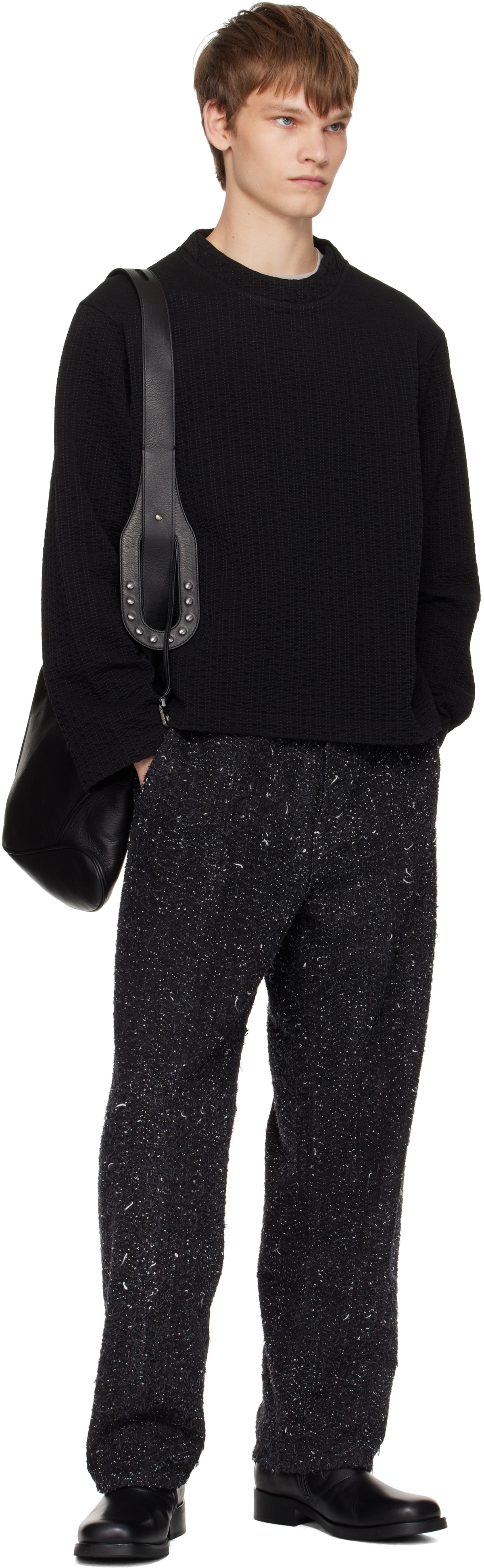 Craig Green Black Embroidered Linestitch Smock T-shirt
