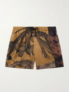 Dries Van Noten - Straight-Leg Mid-Length Printed Swim Shorts - Brown
