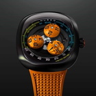 Nubeo Tri-Star Orbit Orange Dial Mens Watch NB-6116-07