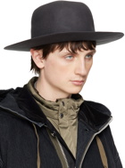 sacai Gray Felted Structured Hat