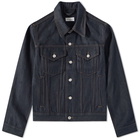 Dries Van Noten Men's Raw Denim Jacket in Indigo