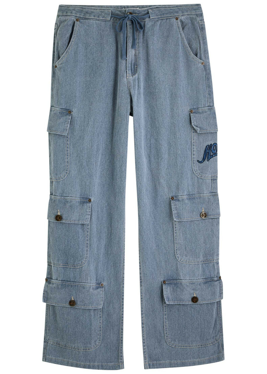 Honor The Gift Motorhead Denim Cargo Trousers Navy