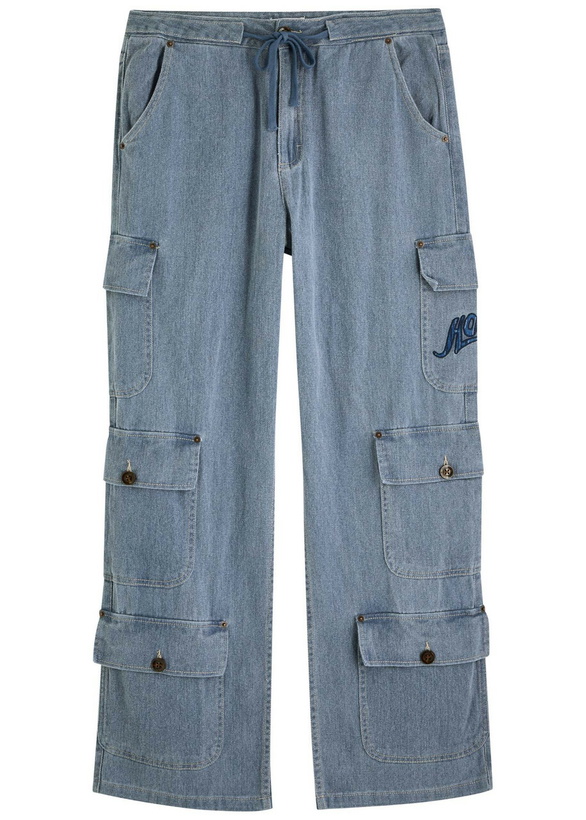 Photo: Honor The Gift Motorhead Denim Cargo Trousers Navy