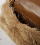 Saint Laurent Niki Large faux fur shoulder bag