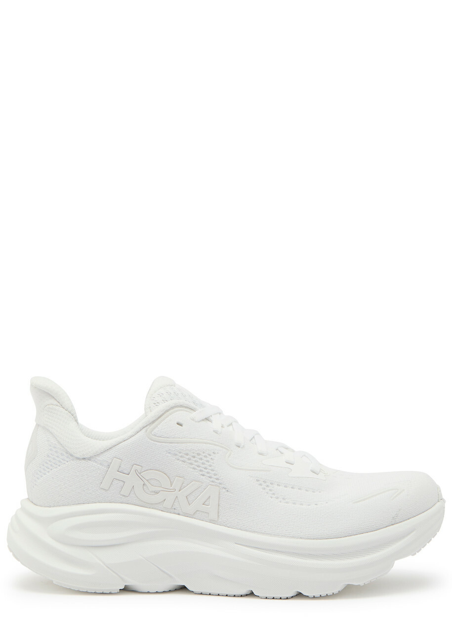 Hoka Clifton 10 Mesh-knit Sneakers White