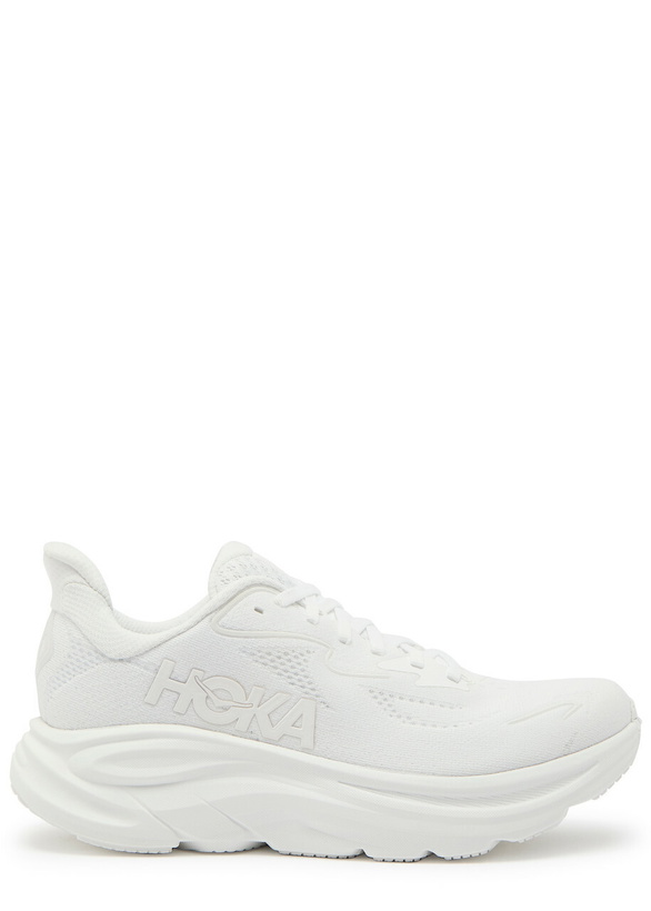 Photo: Hoka Clifton 10 Mesh-knit Sneakers White