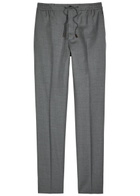 Slowear Drawstring Tapered-leg Wool Trousers Charcoal