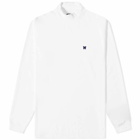 Needles Men's Long Sleeve Mock Neck T-Shirt in White
