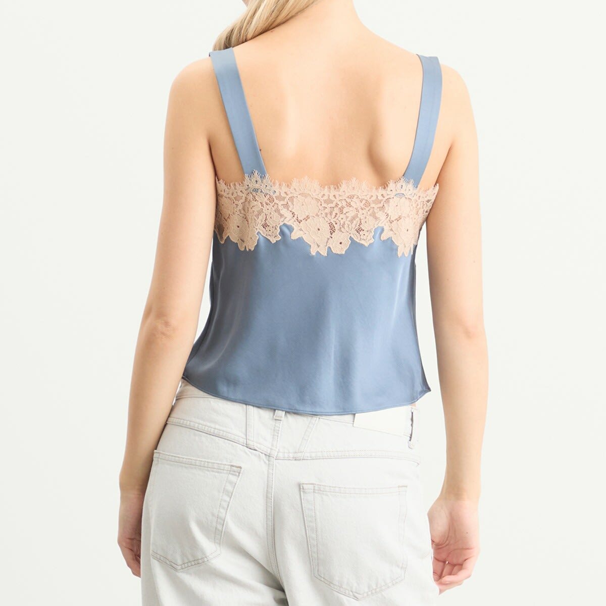RIXO Women's Vyonne Top in Stone Blue