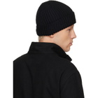C.P. Company Black Extrafine Merino Wool Lens Beanie