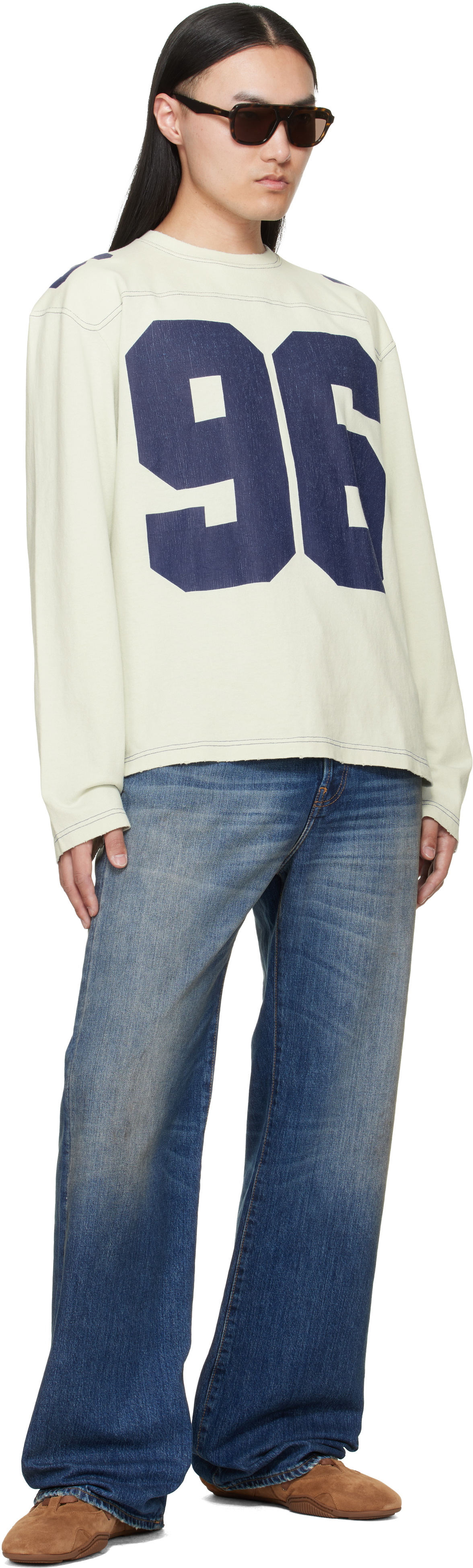Acne Studios Off-White Logo Jersey T-shirt