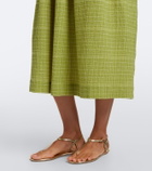 Asceno Verona checked cotton midi dress
