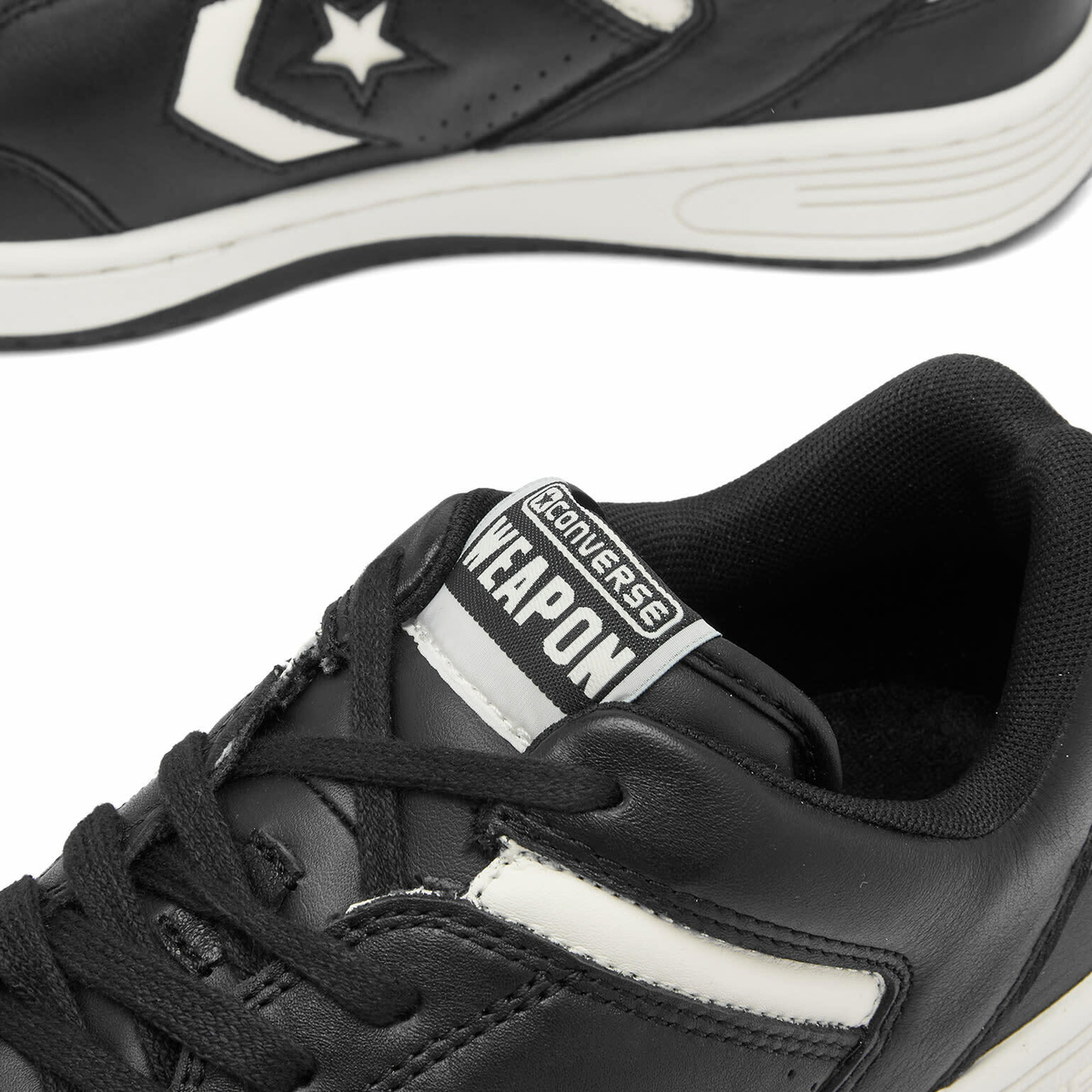Converse Weapon Ox Sneakers in Black/Egret/Vintage White