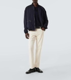 Giorgio Armani Cotton and silk straight pants