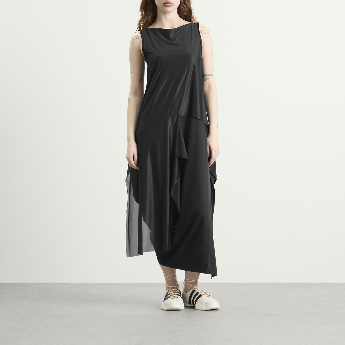 Y-3 Women's Mesh Midi Dress in Black