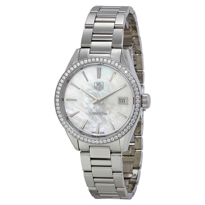Photo: Tag Heuer Carrera Mother of Pearl Dial Diamond Ladies Watch WAR1315.BA0778