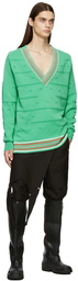 Kiko Kostadinov SSENSE Exclusive Green Stretton Knit Sweater