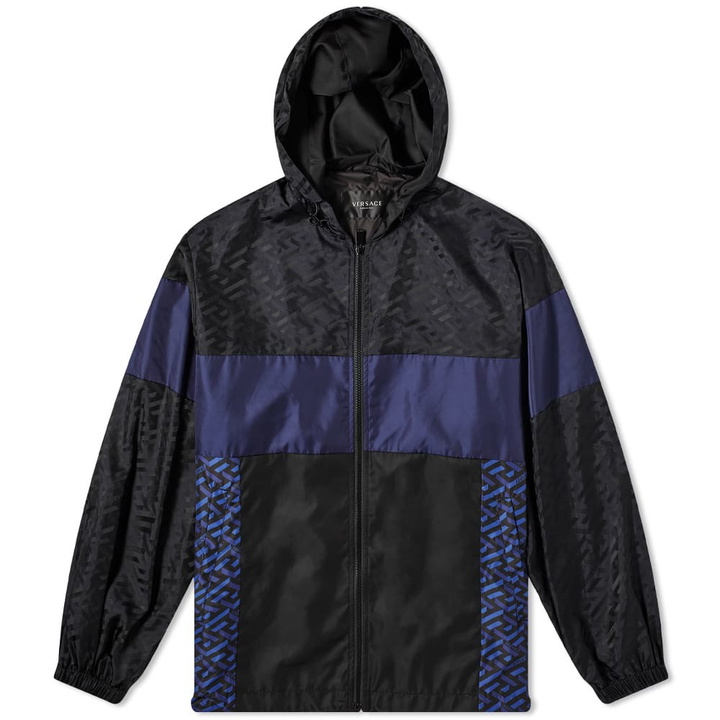 Photo: Versace Logo Nylon Hooded Jacket