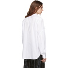 Comme des Garcons Homme Plus White Gathered Sleeves Shirt