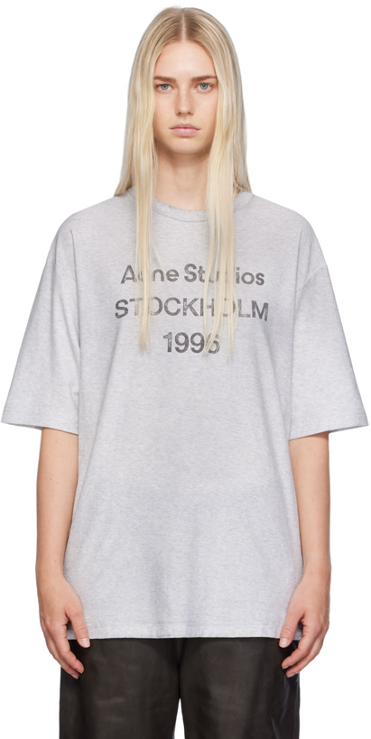 Photo: Acne Studios Gray Printed T-Shirt