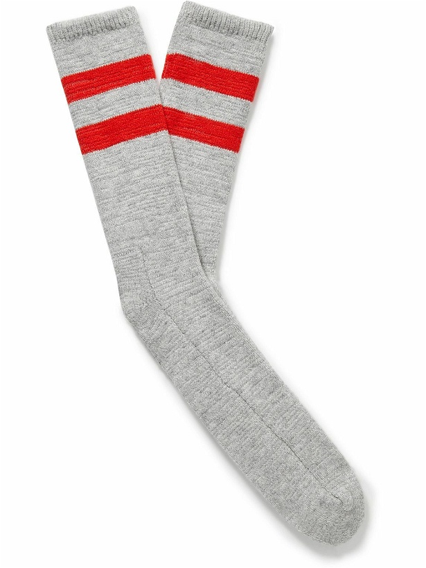 Photo: Les Tien - Striped Cashmere Socks - Gray