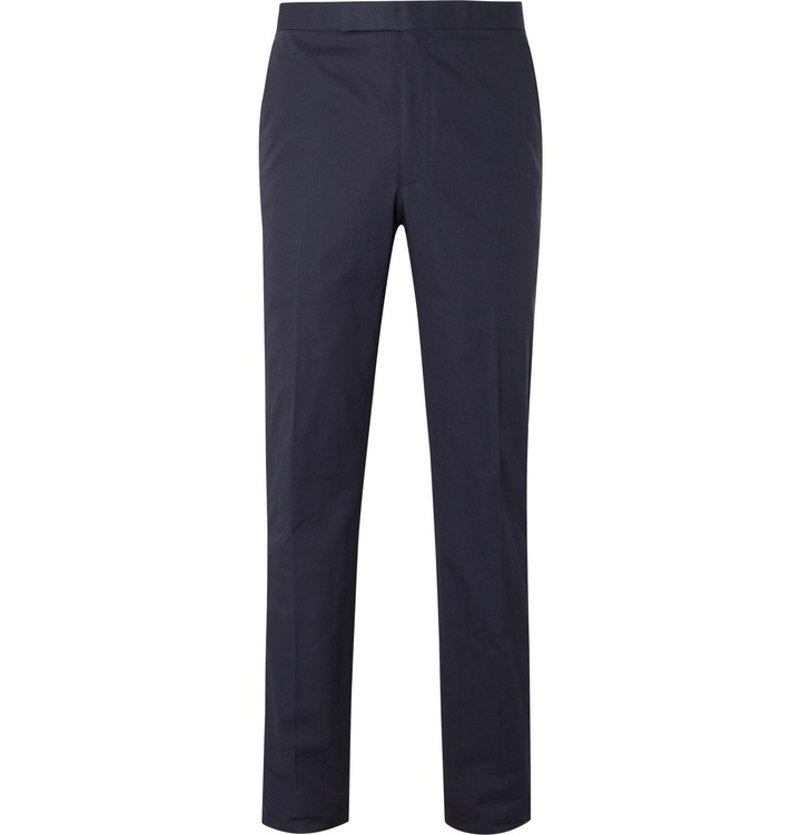 Photo: Richard James - Slim-Fit Cotton-Twill Trousers - Blue