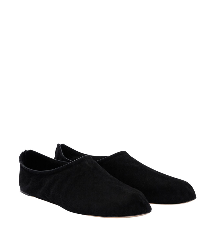 Photo: The Row Stellene suede slip-on shoes