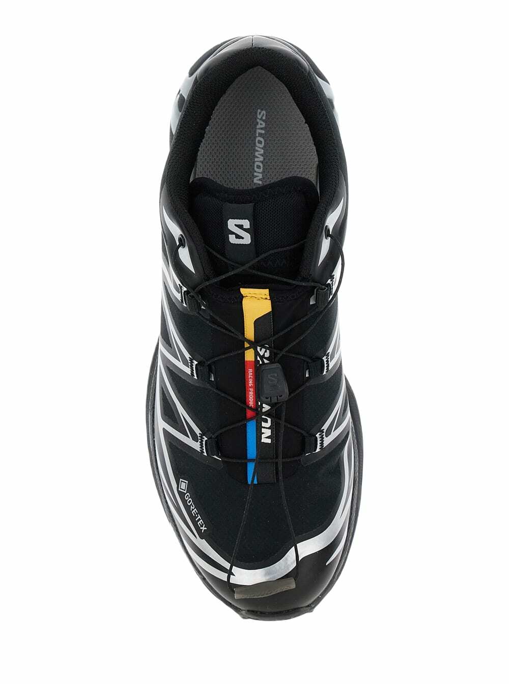 Salomon xt-6 S/lab Black Sneakers With Drawstring In Mesh And Tech Fabric