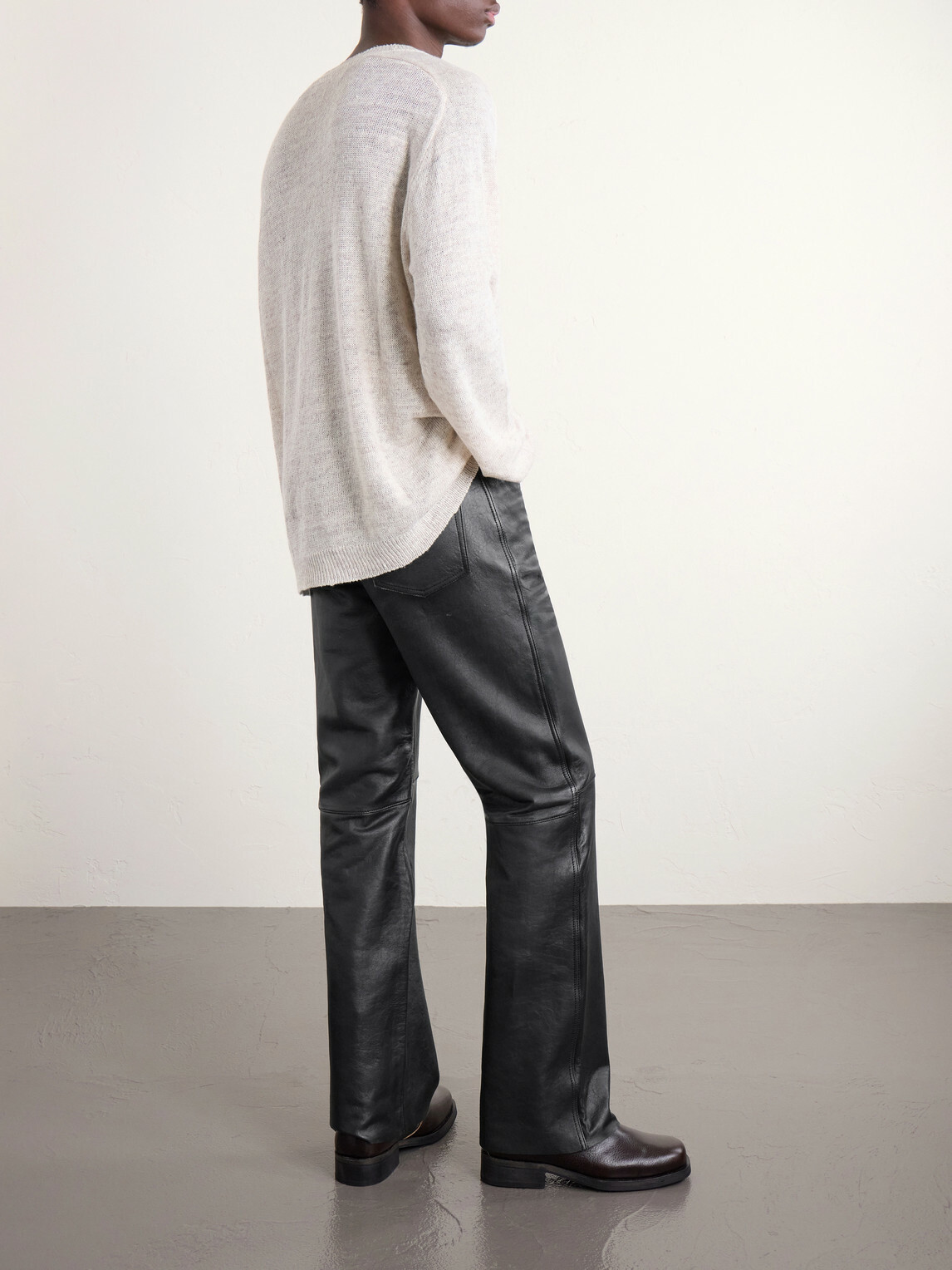 Our Legacy - Carlson Straight-Leg Leather Trousers - Black