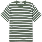 John Smedley Men's Allan Stripe T-Shirt in Palm/White