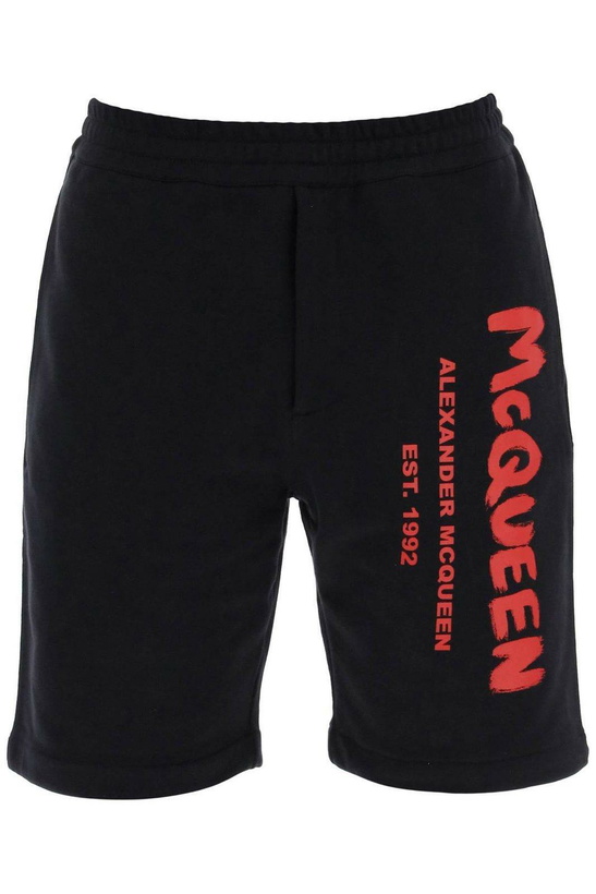 Photo: Alexander McQueen Graffiti-logo Printed Sweatshorts