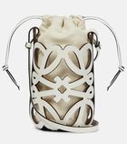 Loewe Anagram canvas and leather shoulder bag