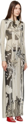 Feben Beige & Black Tower Maxi Dress
