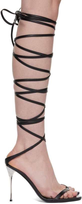 Photo: AREA Black Sergio Rossi Edition Shibari Heeled Sandals