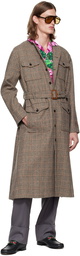 Gucci Brown Check Coat