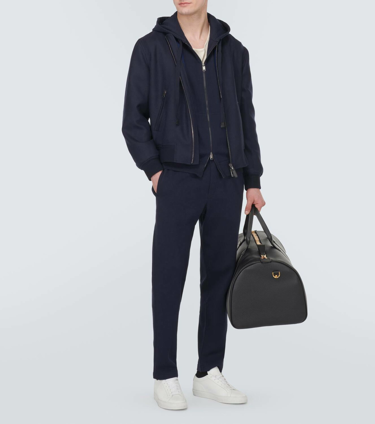 Brioni Cotton-blend jersey hoodie